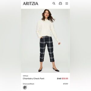 Aritzia Wilfred Wool Plaid Pants (S)